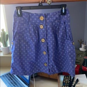 Cooperative Gold Button Skirt